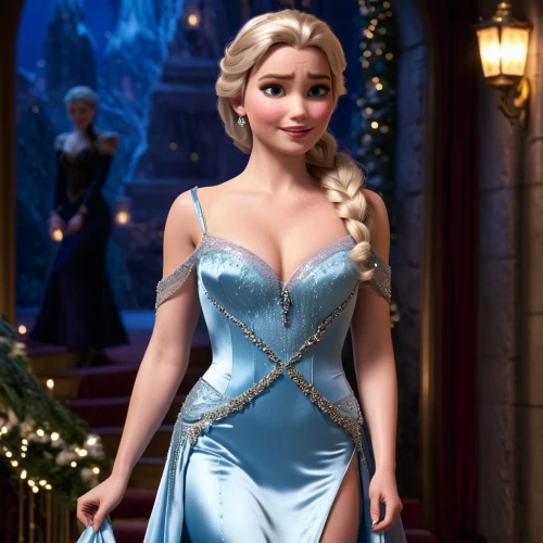 elsa,the snow queen,rapunzel,suit of the snow maiden,ball gown,cinderella,princess sofia,princess anna,winter dress,tiana,frozen,ice princess,disney character,ice queen,strapless dress,white rose snow queen,bodice,elf,a girl in a dress,fairy tale character,Photography,General,Cinematic