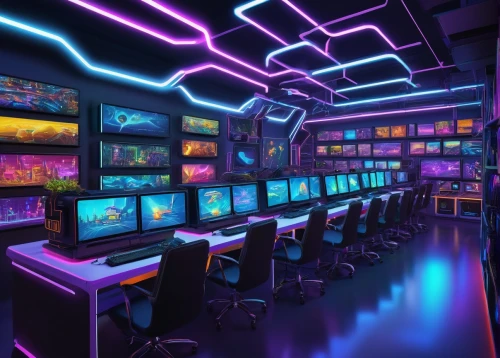 game room,computer room,cartoon video game background,the server room,monitor wall,gamer zone,ufo interior,video consoles,colored lights,control center,3d background,nightclub,neon human resources,cyberspace,screens,black light,consoles,virtual world,creative office,monitors,Photography,Documentary Photography,Documentary Photography 09