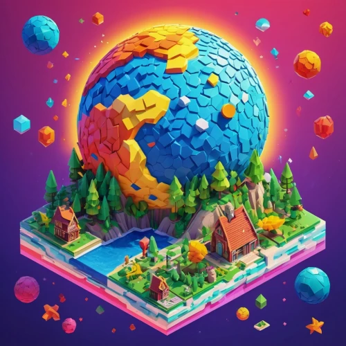 rainbow world map,fantasy world,fairy world,tiny world,map world,dream world,3d fantasy,terraforming,fantasy city,yard globe,small planet,planet eart,christmas globe,biome,map of the world,globe,world map,prism ball,planet,mountain world,Unique,3D,Isometric