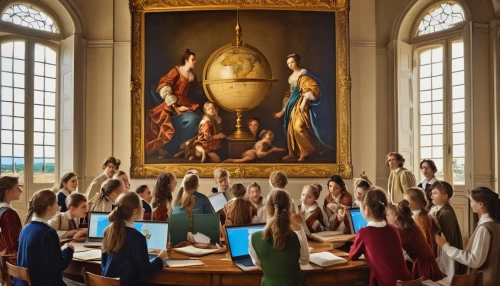 school of athens,church painting,children studying,terrestrial globe,christopher columbus's ashes,the globe,nativity of christ,droste effect,musei vaticani,droste,the local administration of mastery,holy supper,contemporary witnesses,lecture room,colomba di pasqua,globe,the conference,choral,round table,lecture hall,Photography,General,Realistic