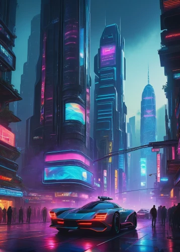 futuristic landscape,futuristic,futuristic car,cityscape,cyberpunk,shanghai,dubai,i8,zenvo-st,p1,dystopian,metropolis,merc,dusk,colorful city,vapor,urban,city at night,evening city,scifi,Illustration,Children,Children 03