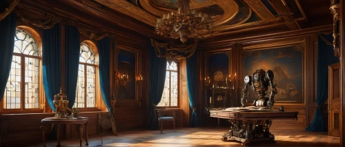 ornate room,danish room,versailles,royal interior,the throne,château de chambord,baroque,blue room,cabinet,louvre,dining room,fontainebleau,interior decor,rococo,dressing table,cabinetry,interiors,wade rooms,neoclassical,royal castle of amboise,Conceptual Art,Fantasy,Fantasy 18