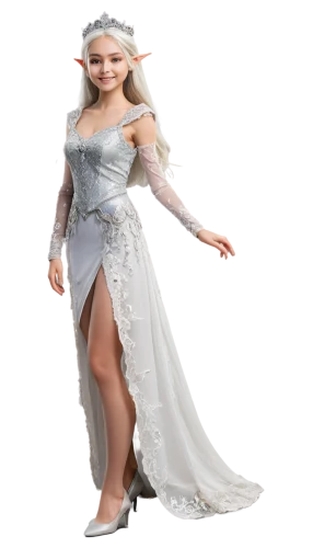 white rose snow queen,elf,the snow queen,suit of the snow maiden,elsa,male elf,3d figure,violet head elf,elven,fae,ice queen,elves,elf on a shelf,fairy tale character,ice princess,fantasy woman,frozen,3d model,faerie,rosa 'the fairy,Illustration,Japanese style,Japanese Style 05