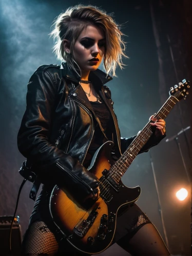 epiphone,rocker,lady rocks,greta oto,concert guitar,guitar,punk,leather jacket,lead guitarist,playing the guitar,electric guitar,rock beauty,harley,rock 'n' roll,femme fatale,guitarist,grunge,rock'n roll,rock and roll,rock n roll,Illustration,Black and White,Black and White 10