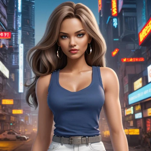 havana brown,sexy woman,female model,world digital painting,tube top,kim,realdoll,femme fatale,samara,cosmopolitan,hk,hong,game illustration,shopping icon,cotton top,maya,sofia,veronica,chrysler,cg artwork,Female,South Africans,Straight hair,Youth adult,M,Confidence,Underwear,Outdoor,Cyberpunk City