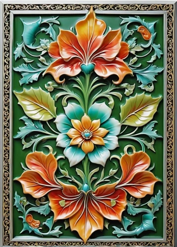 art nouveau frame,floral rangoli,spanish tile,decorative frame,floral frame,rangoli,floral ornament,ceramic tile,art nouveau frames,art nouveau design,patterned wood decoration,terracotta tiles,floral and bird frame,art nouveau,flower frame,botanical square frame,botanical frame,art deco border,flower painting,kaleidoscope art,Photography,General,Realistic