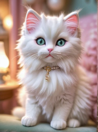 cute cat,blue eyes cat,turkish angora,white cat,doll cat,cat with blue eyes,birman,golden eyes,siberian cat,ragdoll,pink cat,kitten,cat kawaii,breed cat,british longhair cat,kurilian bobtail,vintage cat,little cat,napoleon cat,cat image,Illustration,Realistic Fantasy,Realistic Fantasy 12