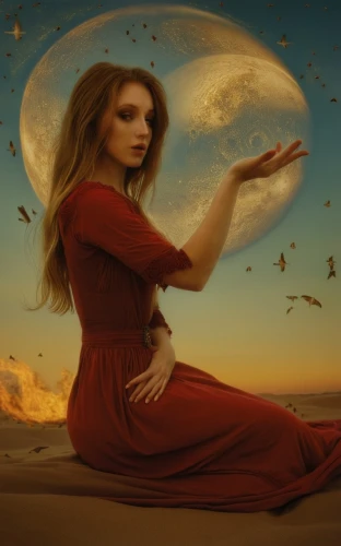 fantasy picture,crystal ball-photography,photo manipulation,photomanipulation,fantasy art,horoscope libra,fantasy woman,girl on the dune,image manipulation,celtic woman,mystical portrait of a girl,zodiac sign libra,photoshop manipulation,fantasy portrait,celestial body,crystal ball,heliosphere,the zodiac sign pisces,dreams catcher,faery,Photography,Artistic Photography,Artistic Photography 14