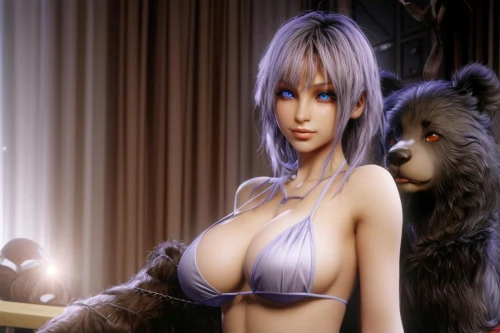 anime 3d,tiber riven,female doll,furta,kitsune,furry,fuki,ursa,fur,fur clothing,3d teddy,japanese doll,1,fantasy girl,asian vision,asian semi-longhair,kado,kinara,bearskin,pomeranian