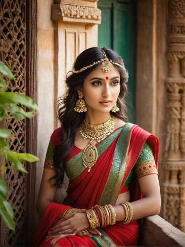 indian bride,indian woman,indian girl,sari,radha,indian,east indian,ethnic design,lakshmi,indian culture,indian art,jaya,indian celebrity,saree,girl in a historic way,pooja,anushka shetty,bridal jewelry,rajasthan,tarhana,Illustration,Japanese style,Japanese Style 13