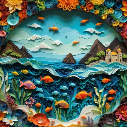 coral reef,aquarium decor,underwater landscape,mushroom landscape,aquarium,under the sea,coral fish,underwater background,ocean paradise,glass painting,sea landscape,mermaid background,under sea,coral reefs,coral reef fish,tropical fish,ocean floor,underwater oasis,reef tank,underwater playground,Unique,Paper Cuts,Paper Cuts 01