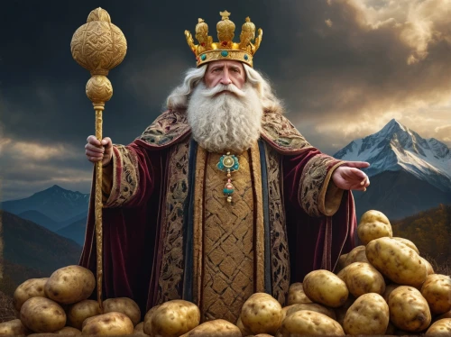 archimandrite,king ortler,hieromonk,golden apple,golden crown,king caudata,saint nicholas,king david,yukon gold potato,golden egg,king arthur,dwarf sundheim,emperor,saint nicholas' day,carpathian bells,orthodoxy,king lear,high priest,gold bullion,romanian orthodox,Art,Artistic Painting,Artistic Painting 05