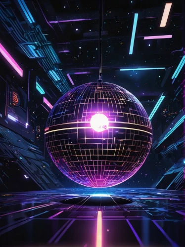 prism ball,disco,mirror ball,disco ball,cyberspace,plasma bal,epcot ball,orbital,cinema 4d,ufo interior,sphere,80s,vector ball,3d background,nightclub,space,orb,abstract retro,spaceship space,space voyage,Illustration,Japanese style,Japanese Style 03