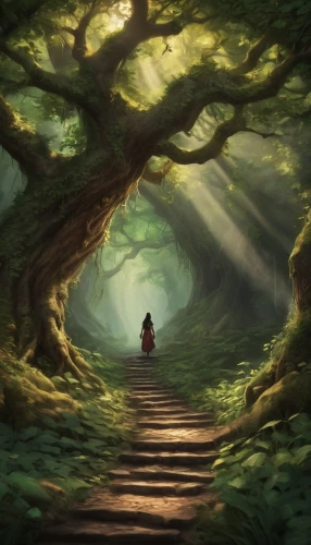 forest path,the mystical path,the path,pathway,wooden path,path,tree lined path,forest road,forest walk,hollow way,druid grove,hiking path,forest of dreams,forest background,forest glade,fairy forest,fantasy picture,the forest,wander,cartoon video game background,Conceptual Art,Fantasy,Fantasy 31