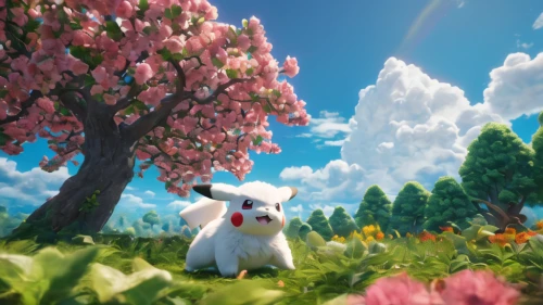 spring unicorn,spring background,springtime background,goatflower,blooming field,grass blossom,unicorn background,full hd wallpaper,meadow,ori-pei,springtime,japanese sakura background,animal film,in the tall grass,blooming grass,meadow in pastel,sakura background,summer meadow,flower animal,a beautiful day,Photography,General,Fantasy