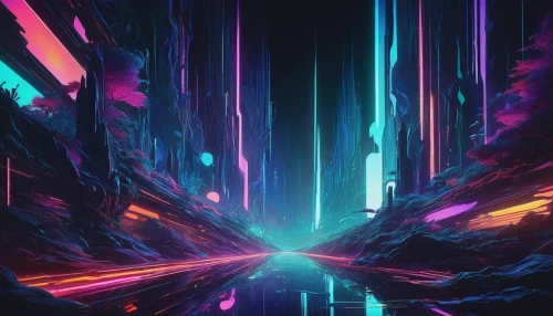 abstract retro,vapor,neon arrows,4k wallpaper,matrix,80's design,prism,aura,futuristic landscape,dimensional,cyberspace,dimension,wallpaper roll,nerve,vortex,fragmentation,cyber,electric,futuristic,zoom background,Illustration,Japanese style,Japanese Style 17