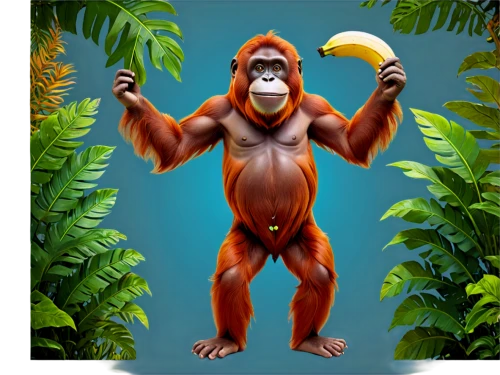 orang utan,orangutan,king coconut,palm oil,ape,monkey banana,uakari,primate,gorilla,monkey,great apes,barbary monkey,chimpanzee,chimp,the monkey,bongo,artocarpus,barbary ape,tropical animals,kong,Illustration,Retro,Retro 13