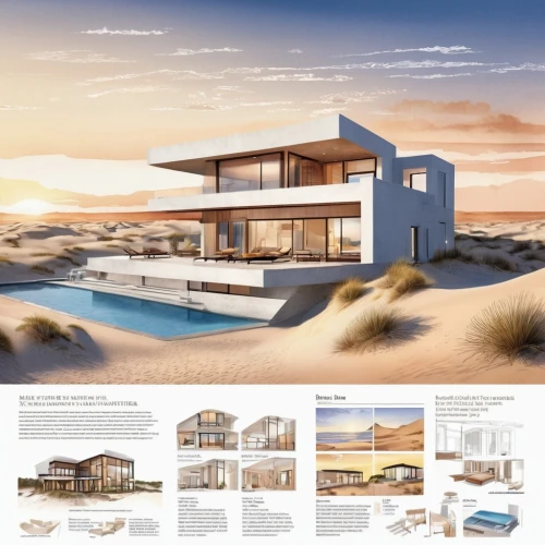dunes house,dune ridge,holiday home,cube stilt houses,archidaily,houses clipart,modern house,admer dune,namib rand,holiday villa,luxury property,3d rendering,modern architecture,beach house,cubic house,san dunes,smart home,house by the water,villas,pool house,Unique,Design,Infographics