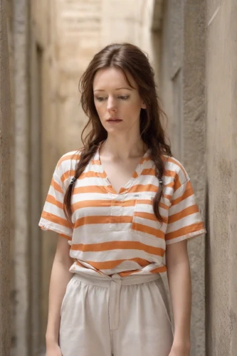horizontal stripes,girl in a historic way,girl in overalls,caravansary,herculaneum,girl in a long,digital compositing,wailing wall,girl with cloth,auschwitz 1,girl walking away,striped background,prisoner,orla,agnes,girl in t-shirt,ephesus,auschwitz,ringlet,orange,Photography,Natural