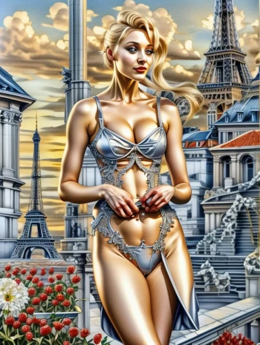 paris,femme fatale,fantasy art,paris balcony,fantasy woman,blonde woman,fantasy picture,world digital painting,watercolor paris balcony,metropolis,paris clip art,aphrodite,lady justice,french valentine,french digital background,eiffel,goddess of justice,saint michel,venus,wonder woman city