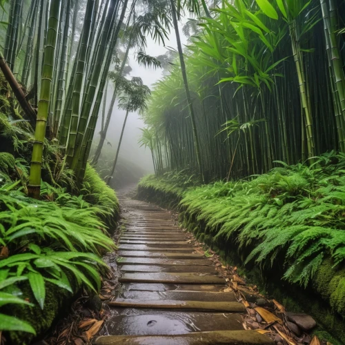 bamboo forest,hiking path,hawaii bamboo,wooden path,vietnam,forest path,taiwan,the mystical path,tree top path,aaa,pathway,rain forest,the path,winding steps,yakushima,valdivian temperate rain forest,stairway to heaven,flooded pathway,kangkong,tree lined path,Photography,General,Realistic