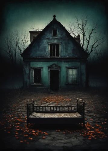 haunted house,witch house,the haunted house,lonely house,witch's house,creepy house,lostplace,abandoned house,ghost town,haunted,halloween poster,disused,halloween background,halloween and horror,abandoned place,lost place,ghost castle,old home,abandoned,derelict,Illustration,Realistic Fantasy,Realistic Fantasy 35
