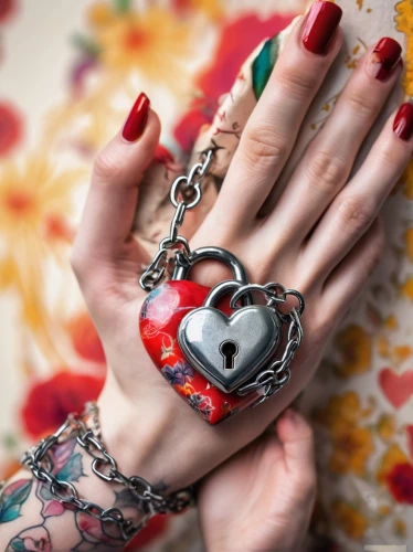 red heart medallion in hand,lucky cat,key ring,heart lock,keyring,locket,red nails,keychain,matryoshka doll,dollhouse accessory,lady bug,coral charm,red heart medallion,queen of hearts,fidget cube,a voodoo doll,ladybug,ladies pocket watch,grave jewelry,women's accessories,Conceptual Art,Oil color,Oil Color 21