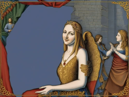 the angel with the veronica veil,portrait of christi,the annunciation,bellini,lacerta,the prophet mary,botticelli,meticulous painting,joan of arc,angel playing the harp,cd cover,the girl's face,the magdalene,celtic harp,la nascita di venere,portrait of a woman,cepora judith,renaissance,mary 1,gothic portrait,Illustration,Realistic Fantasy,Realistic Fantasy 42