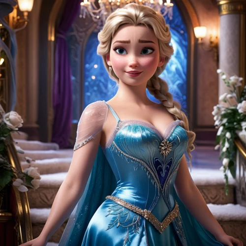 elsa,princess anna,princess sofia,rapunzel,cinderella,the snow queen,ball gown,disney character,princess,tiana,a princess,frozen,suit of the snow maiden,ice princess,fairy tale character,a girl in a dress,tangled,ice queen,white rose snow queen,fairy queen,Photography,General,Cinematic