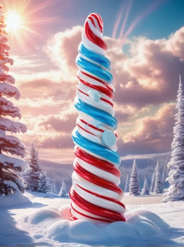 bell and candy cane,candy cane stripe,candy cane,candy canes,candy cane bunting,ice popsicle,iced-lolly,ice pop,icepop,popsicle,snow cone,candy sticks,snowcone,ice cap,north pole,peppermint,ice cream on stick,red popsicle,christmas ribbon,christmas banner,Conceptual Art,Sci-Fi,Sci-Fi 13