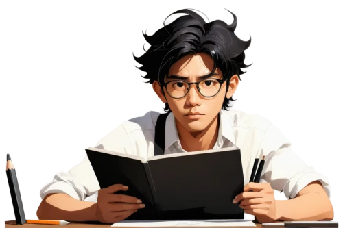 reading glasses,study,scholar,tutoring,tutor,nerd,male poses for drawing,illustrator,to study,writing-book,game illustration,e-book readers,writing or drawing device,eading with hands,girl studying,bookkeeper,graphics tablet,yukio,adobe illustrator,author,Illustration,Black and White,Black and White 10