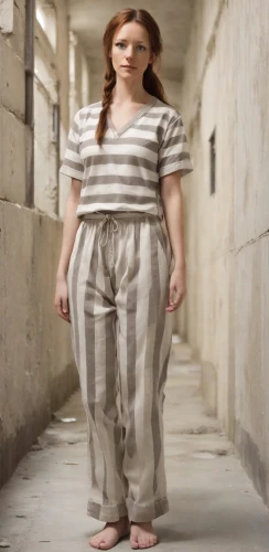 fatayer,girl in overalls,girl in a historic way,plus-size model,it,dwarf,fat,auschwitz 1,plus-size,horizontal stripes,prisoner,scared woman,mime,garment,3d albhabet,auschwitz,trousers,dwarf sundheim,png transparent,girl with cloth,Photography,Natural