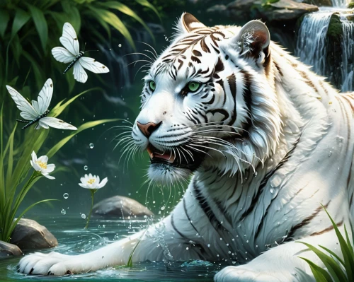 white tiger,white bengal tiger,bengal tiger,asian tiger,a tiger,siberian tiger,tiger,tigers,tiger png,blue tiger,tigerle,lion white,royal tiger,bengal,young tiger,type royal tiger,tiger cub,endangered,king of the jungle,majestic nature,Conceptual Art,Fantasy,Fantasy 03