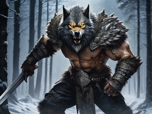 wolf hunting,barbarian,werewolf,gray wolf,wolf,howling wolf,wolfman,werewolves,wolf bob,wolfdog,leopard's bane,norse,wolves,nordic bear,the wolf pit,european wolf,warlord,wolf down,northrend,forest king lion,Art,Artistic Painting,Artistic Painting 21