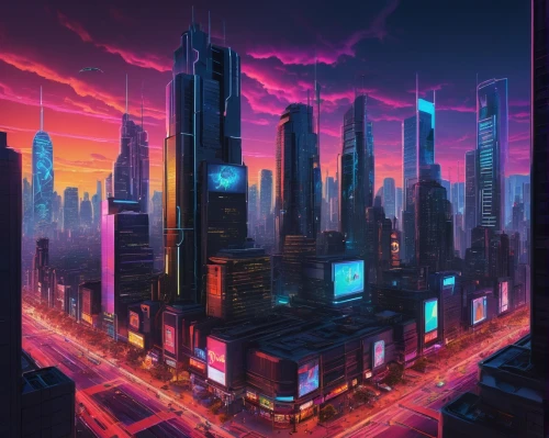 cyberpunk,metropolis,cityscape,fantasy city,colorful city,skyscraper,skyscrapers,city blocks,dystopian,high-rises,futuristic landscape,skyscraper town,futuristic,high rises,black city,skycraper,city skyline,dystopia,the skyscraper,evening city,Conceptual Art,Sci-Fi,Sci-Fi 05