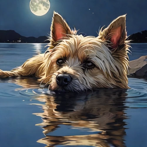 dog in the water,cairn terrier,dog illustration,norfolk terrier,australian silky terrier,australian terrier,norwich terrier,water dog,yorkshire terrier,dog drawing,japanese terrier,irish terrier,yorkie,biewer yorkshire terrier,otterhound,pet portrait,west highland white terrier,plummer terrier,vigilant dog,briard