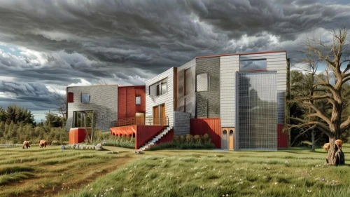 cube stilt houses,eco hotel,shipping containers,dunes house,cube house,cubic house,3d rendering,shipping container,eco-construction,smart house,modern house,noah's ark,modern architecture,school design,metal cladding,solar cell base,cargo containers,archidaily,prefabricated buildings,flock house