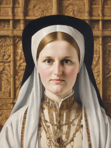 portrait of christi,saint therese of lisieux,the prophet mary,gothic portrait,joan of arc,mary 1,angel moroni,bouguereau,portrait of a girl,the angel with the veronica veil,carmelite order,tudor,mary-gold,metropolitan bishop,cepora judith,the magdalene,madeleine,carthusian,aubrietien,fatima,Digital Art,Classicism