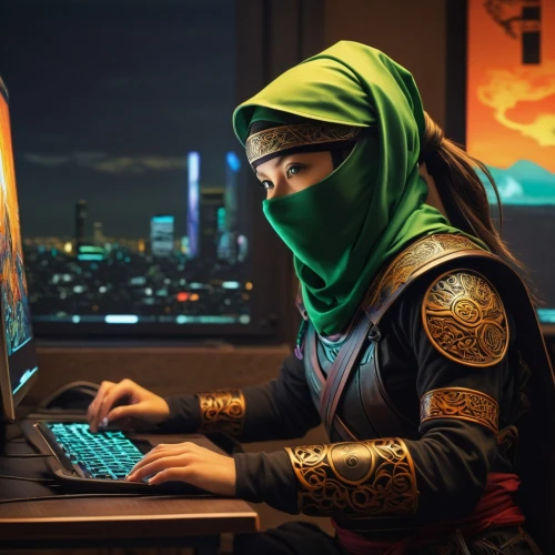 kasperle,cyberpunk,girl at the computer,night administrator,paysandisia archon,gamer,man with a computer,hacker,lan,computer addiction,operator,cyber crime,computer freak,hijaber,cyber,aesulapian staff,anonymous hacker,computer security,the community manager,karnak,Conceptual Art,Fantasy,Fantasy 15