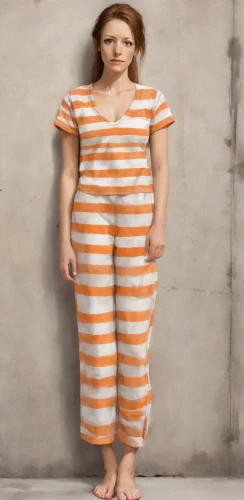 horizontal stripes,one-piece garment,striped background,plus-size model,orange,pregnant woman,prisoner,plus-size,half orange,jumpsuit,orange half,malformation,garment,women's clothing,orange color,pajamas,female model,pregnant girl,murcott orange,women clothes,Digital Art,Watercolor