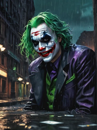joker,it,riddler,ledger,flooded,cg artwork,jigsaw,puddles,the man in the water,without the mask,raindops,full hd wallpaper,greed,world digital painting,creepy clown,villain,supervillain,comedy and tragedy,would a background,banker,Conceptual Art,Daily,Daily 21