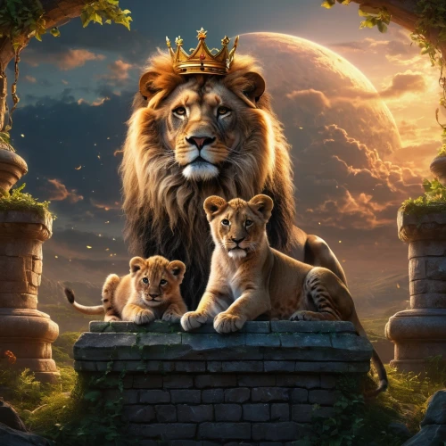 lion children,lion father,three kings,lionesses,lions,king of the jungle,white lion family,lions couple,holy three kings,male lions,lion king,holy 3 kings,the lion king,two lion,forest king lion,simba,lion with cub,kingdom,cat family,big cats,Photography,General,Fantasy