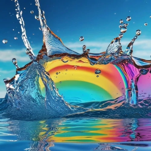 colorful water,rainbow background,water splash,splash photography,water splashes,rainbow waves,splash water,colorful background,background colorful,sea water splash,water display,enhanced water,still water splash,refraction,photoshoot with water,colorful foil background,rainbow pencil background,rainbow colors,water droplet,drop of water,Photography,General,Realistic