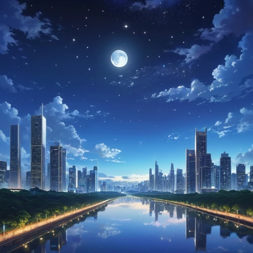 japan's three great night views,clear night,sky city,fantasy city,starry sky,dream world,futuristic landscape,world end,moon and star background,moonlit night,tokyo city,night sky,city scape,skyscape,sky tree,landscape background,cityscape,city skyline,evening city,nightscape,Photography,General,Realistic