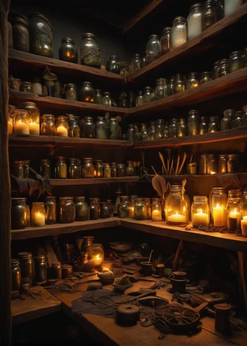 apothecary,candlemaker,potions,tealights,preserved food,storage-jar,jars,pantry,herbal medicine,candles,home fragrance,alchemy,medicinal materials,homeopathically,medicinal herbs,brandy shop,christopher columbus's ashes,spice market,shelves,tea candles,Photography,Artistic Photography,Artistic Photography 10