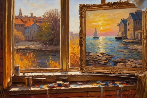 window with sea view,mesdag,glehn,dubbeldam,signac,guillaumin,tuxen,jansons,coastal landscape,puttnam,landscape with sea,trofimov,palizzi,sea landscape,coble,easels,petkanov,onderdonk,impressionism,godeau,Art,Artistic Painting,Artistic Painting 04