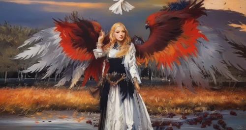 fantasy picture,seraphim,dark angel,fantasy art,archangels,angelology,fire angel,angelfire,angel wings,the archangel,fallen angel,seraph,angel wing,magick,tuatha,angel of death,dove of peace,angelman,behenna,angelicus,Illustration,Paper based,Paper Based 04