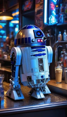 r2-d2,r2d2,droids,bb8-droid,droid,retro diner,beer dispenser,barware,bartender,salt and pepper shakers,bb8,california adventure,liquor bar,barmaid,bar counter,drinking establishment,diner,beer tap,drink icons,bb-8,Illustration,Paper based,Paper Based 02