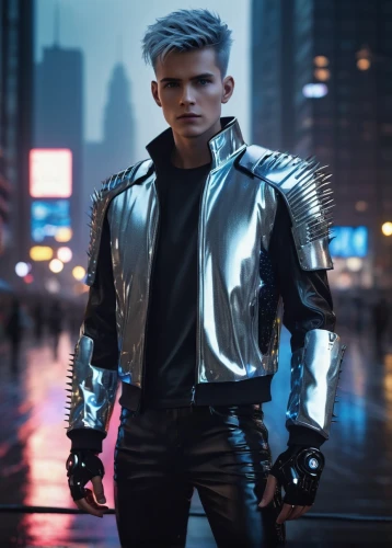 quicksilver,vergil,hauer,wesker,markus,baumhauer,cyberpunk,futurepop,neuromancer,sparda,terminator,replicant,hulkling,cyberpunks,genos,silvermane,steelheart,streampunk,jacket,futuristic,Illustration,Retro,Retro 25