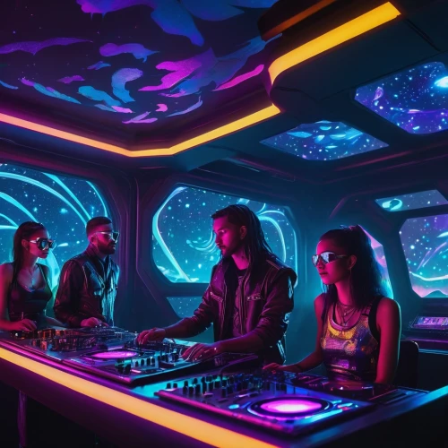 ufo interior,spaceship interior,spaceland,neon ghosts,digitalism,audiogalaxy,uv,edm,atrak,spaceship space,venusians,owsla,mixing table,djs,nightclub,quintesson,epr,dj,kcrw,infrasound,Conceptual Art,Daily,Daily 29